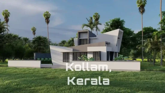 Earthwings – Best landscaping company in Kerala showcasing a beautiful residential landscape project in Kollam.